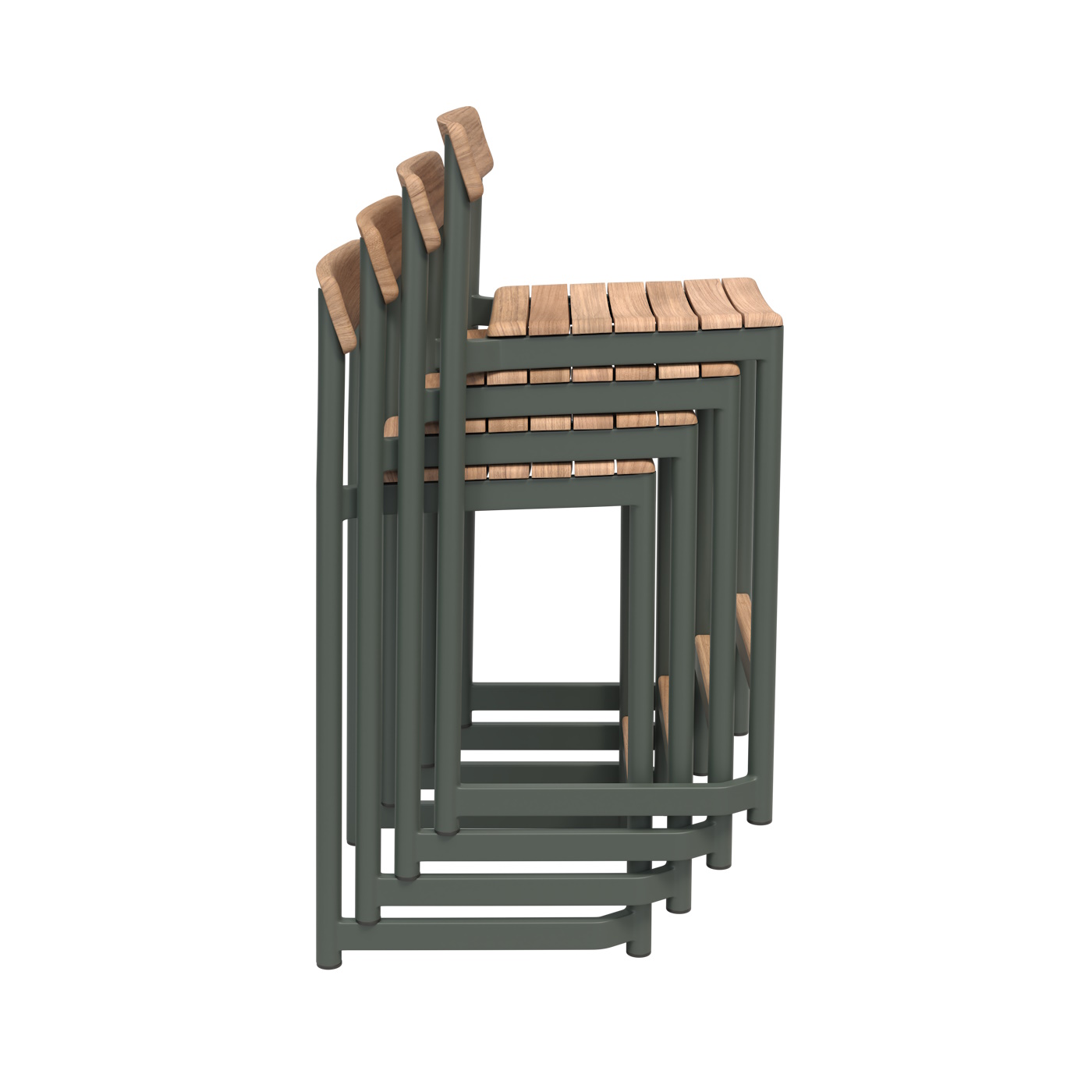 Pelagus Barstol 77 cm Grön Fritz Hansen - 2