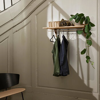 Hatthylla Sector Rack Shelf Ek Mässing Ferm Living
