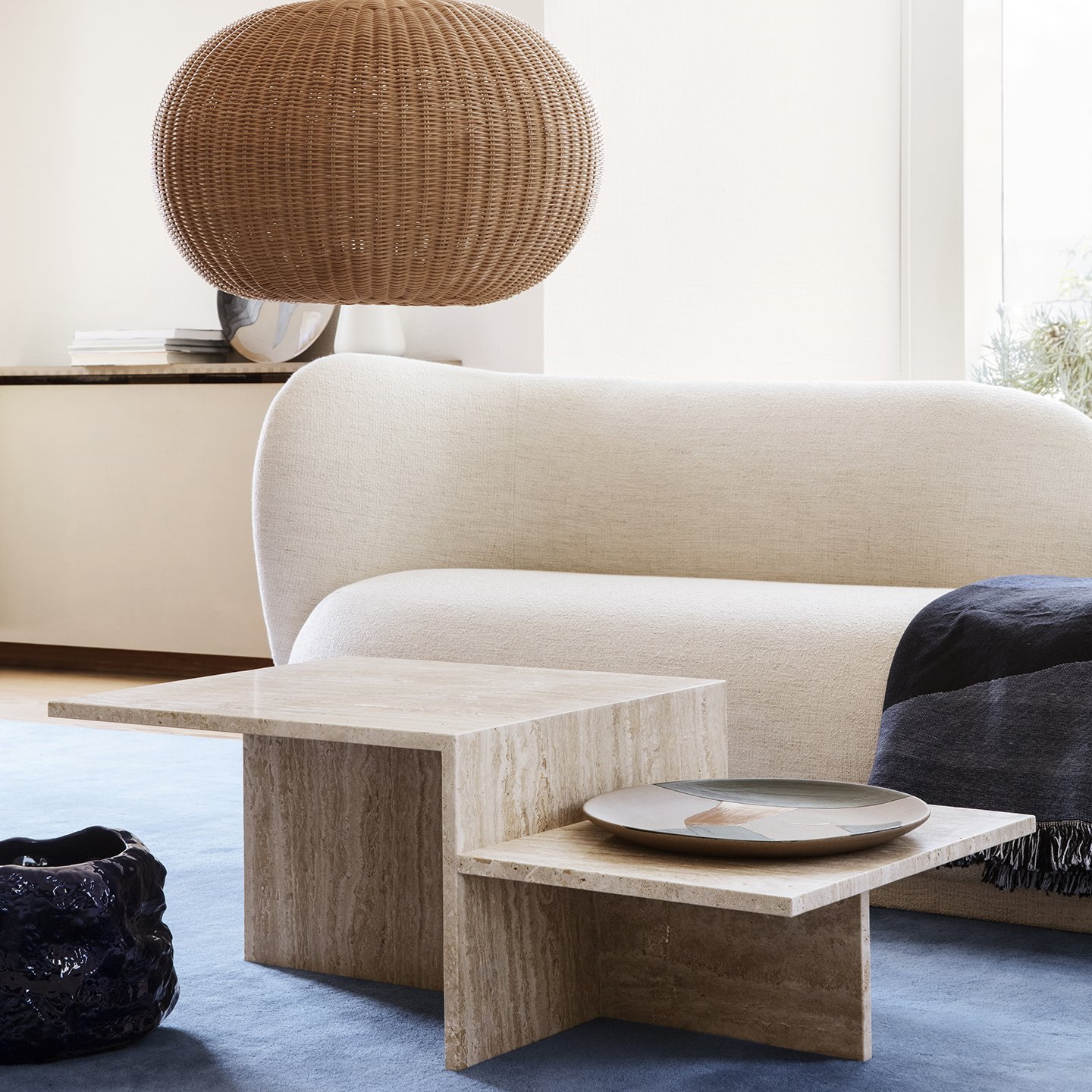 Distinct Coffee Table Travertine Ferm Living - 3