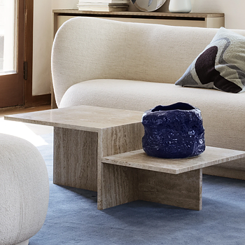 Distinct Coffee Table Travertine Ferm Living