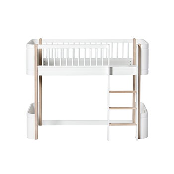 Loftsäng Wood Mini+ vit/ek Oliver Furniture