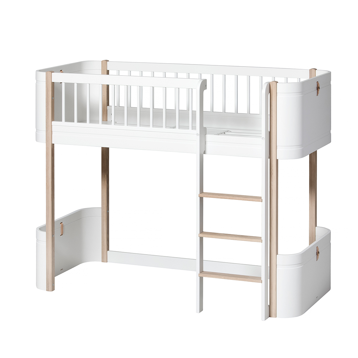 Loftsäng Wood Mini+ vit/ek Oliver Furniture - 2