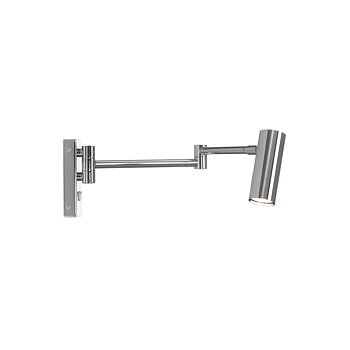 Vägglampa PUCK Kabel Krom Utvikbar arm Örsjö belysning