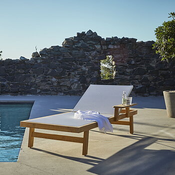 Solsäng Djurö Sun Lounger teak,  Skargaarden