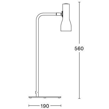 Bordslampa TALK Vit med brunt läder Örsjö belysning