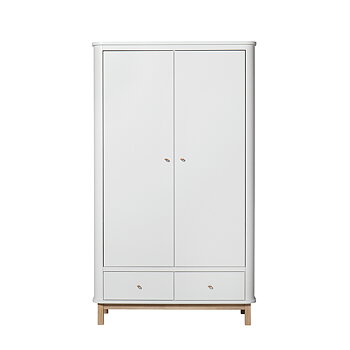 Garderob Wood vit/ek Oliver Furniture 