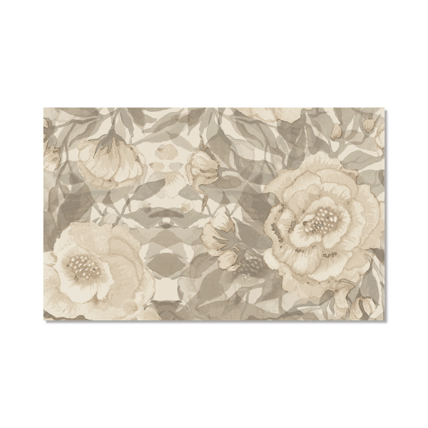 Tapetprov Poppies for Marlene Soft Creme Mrs Mighetto