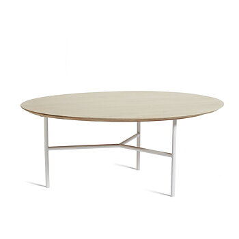  TRIBECA soffbord 80 cm lackad ljus ek vit Mavis 