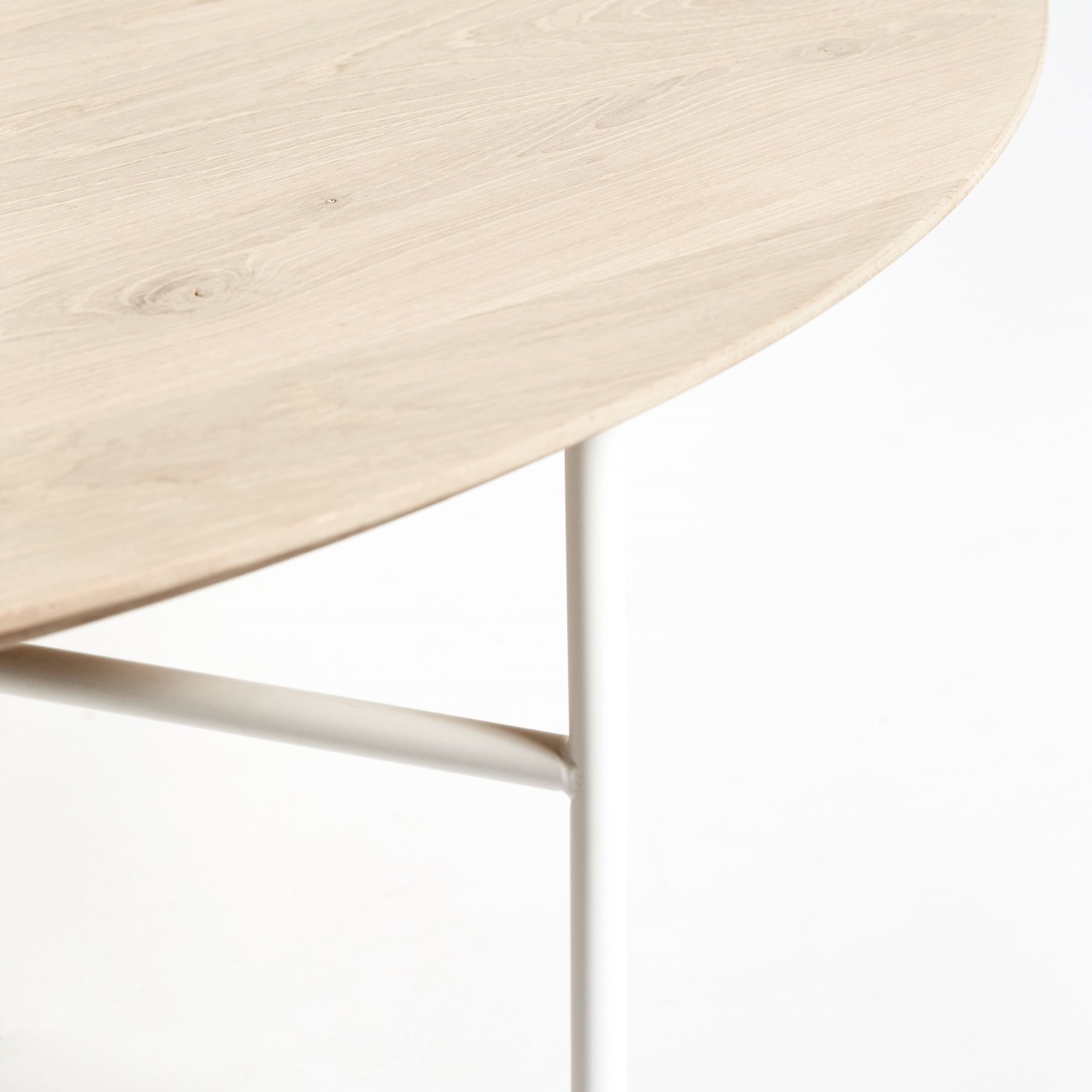  TRIBECA soffbord 80 cm lackad ljus ek vit Mavis  - 2