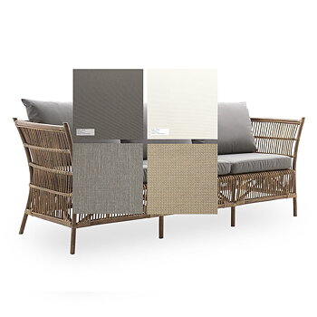 Dynor till Rottingsoffa Donatello 3-sits Sika-design