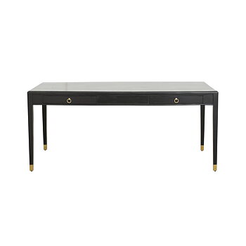 Långt skrivbord 176 cm svart Nordal