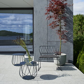 Resö lounge bord grå metall, Skargaarden