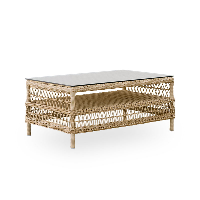 Hazel soffbord m/glastopp Natur Sika-design