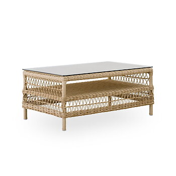 Hazel soffbord m/glastopp Natur Sika-design