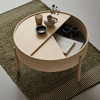 Arc Coffee table 66 cm vitpigmenterad ek Woud