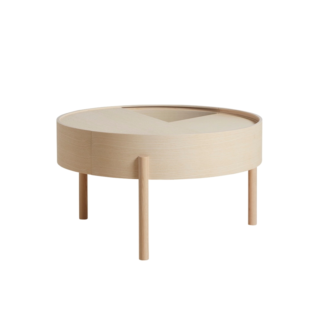 Arc Coffee table 66 cm vitpigmenterad ek Woud