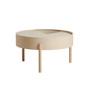 Arc Coffee table 66 cm vitpigmenterad ek Woud