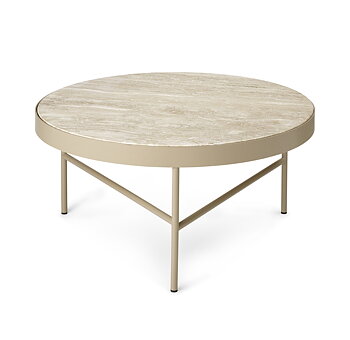 Travertin Soffbord Runt Cashmere Ferm Living