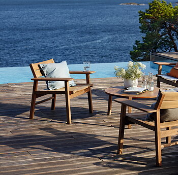 Djurö Lounge chair teak, Skargaarden