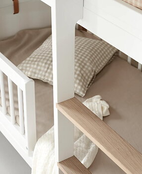Våningssäng WOOD MINI+ vit/ek Oliver Furniture