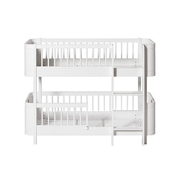 Våningssäng WOOD MINI+ vit Oliver Furniture
