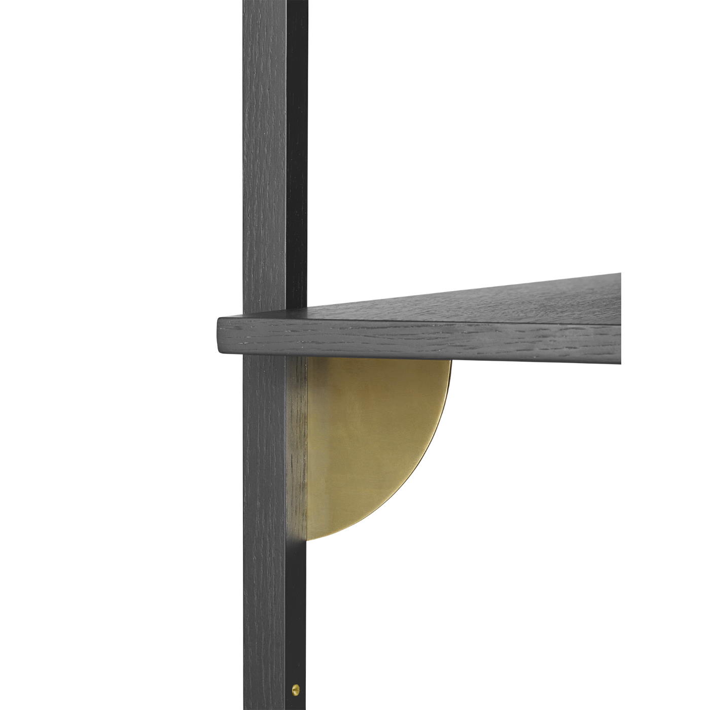 Sector Shelf T/W - Svart Ask Mässing - 2