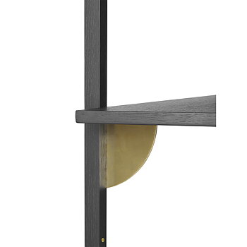 Sector Shelf T/W - Svart Ask Mässing