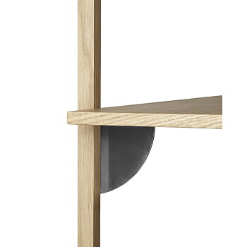Vägghylla Sector Shelf  Triple  Narrow Ek/ svart mässing
