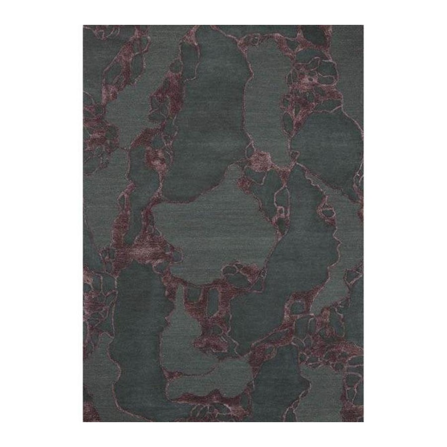 Ull / Viskosmatta ARCO 140 x 200 cm Bordeaux, Linie Design