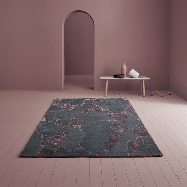Ull / Viskosmatta ARCO 170 x 240 cm Bordeaux, Linie Design - 2