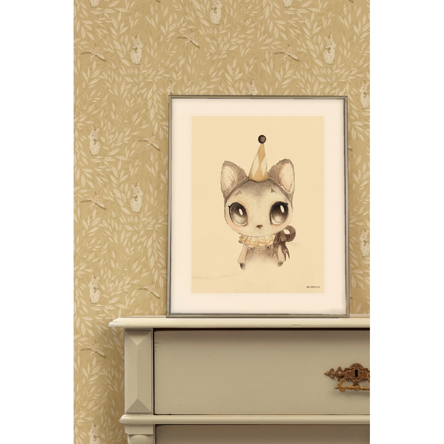 Mrs Mighetto tapet Misty Leaf Fauna mustard - 4