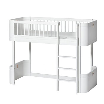 Loftsäng Wood Mini+ vit Oliver Furniture