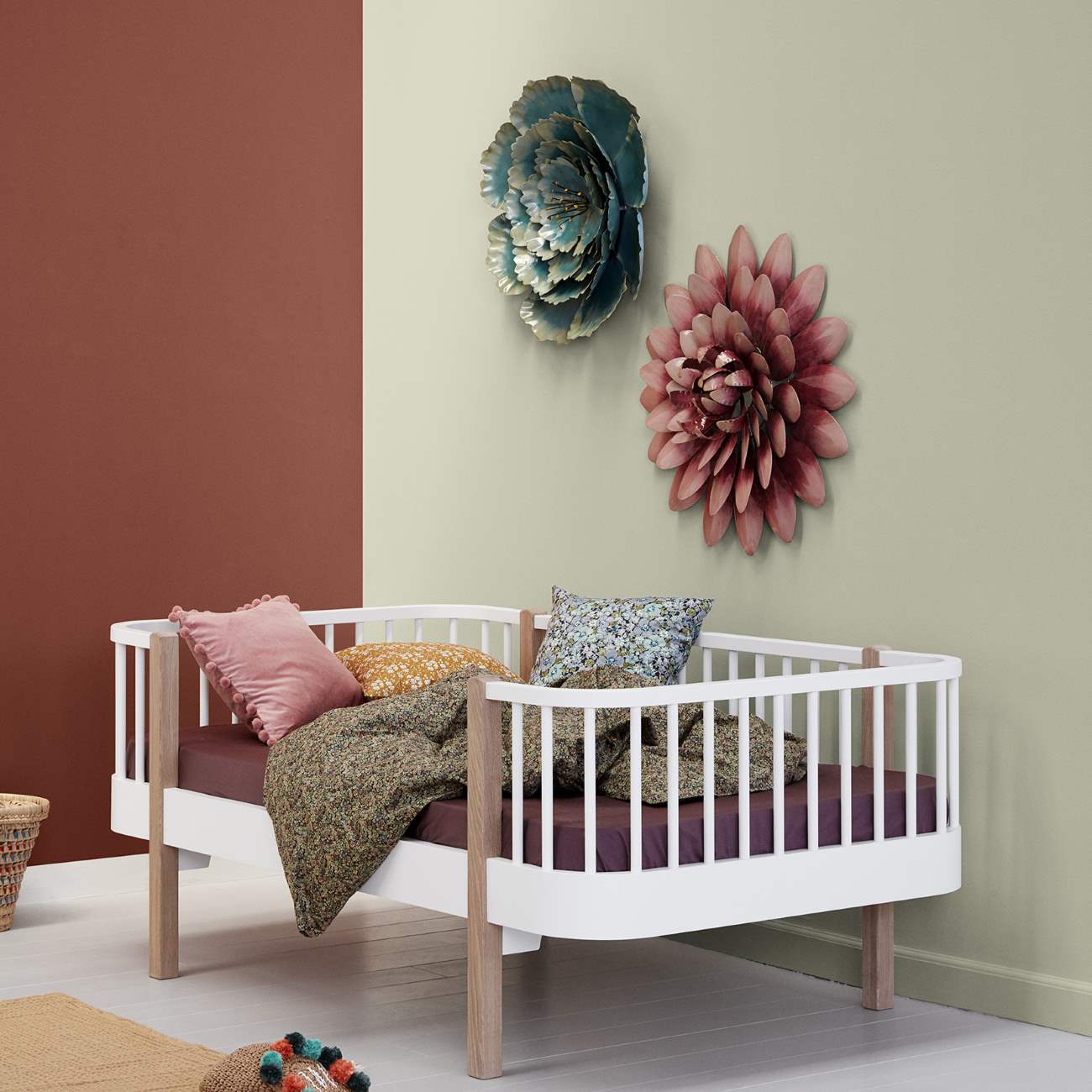 Junior dagbädd Wood Collection vit/ek Oliver Furniture - 5