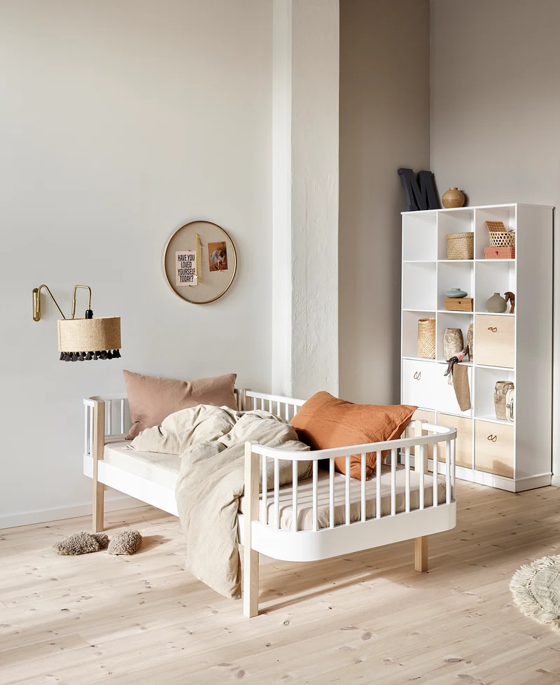 Junior dagbädd Wood Collection vit/ek Oliver Furniture - 3
