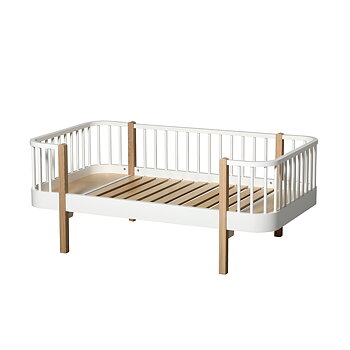 Junior dagbädd Wood Collection vit/ek Oliver Furniture