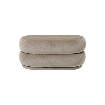 Oval sittpuff Beige, Ferm Living