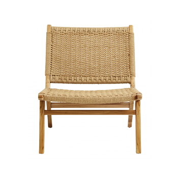 Lounge stol CLUB teak w/rope, Nordal