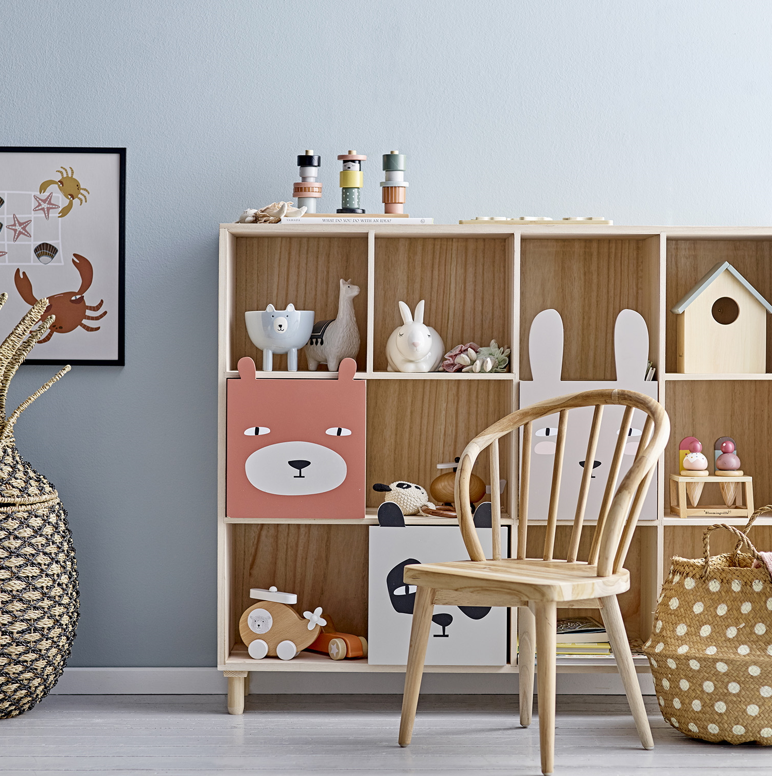 Bokhylla djur lådor, Bloomingville Mini - 5