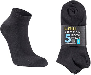 5-Pack Seger Ankelstrumpor