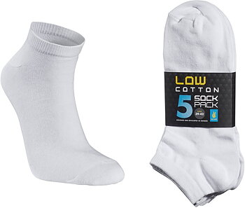 5-Pack Seger Ankelstrumpor