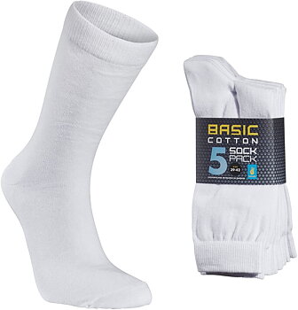5-Pack Seger Basic Cotton Socks Vit