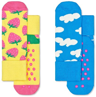 2-Pack Happy Socks Strawberry Antislip Socks