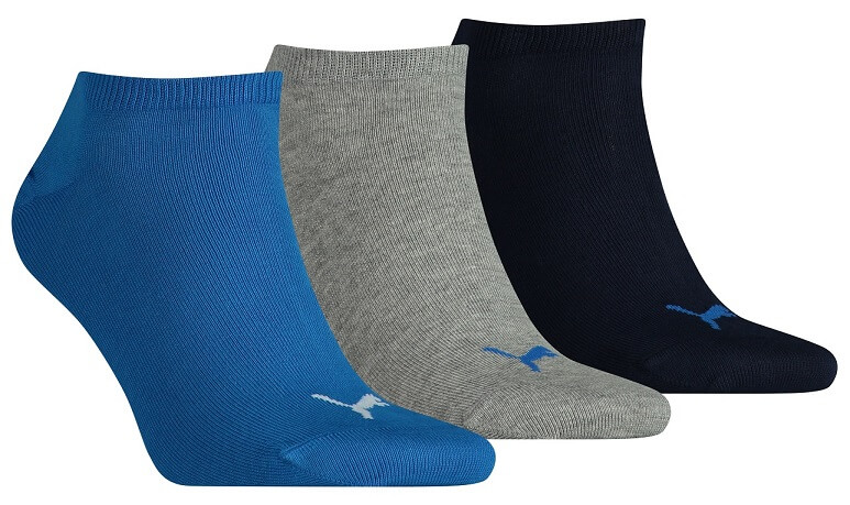 3-Pack Puma Sneaker Socks Blue/Grey