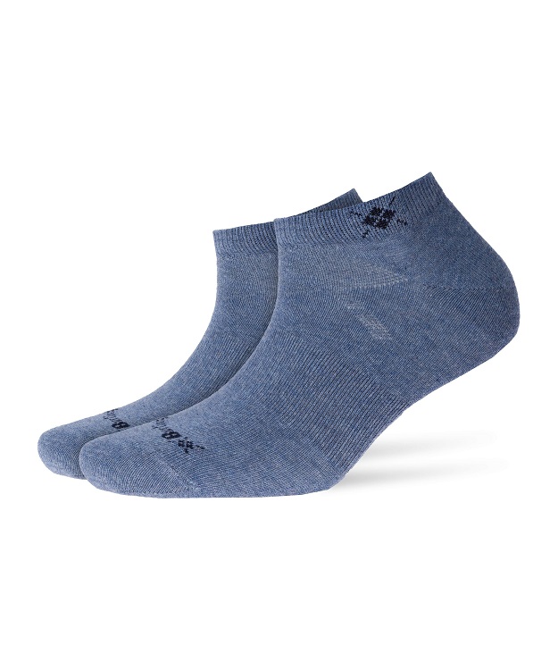 Burlington Everyday 2-Pack Calzini Corti Uomo – Cotone Bassi Tinta Unita – Rosso Melange – Taglia Unica 40-46