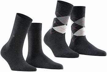 Strumpor argyle antracit