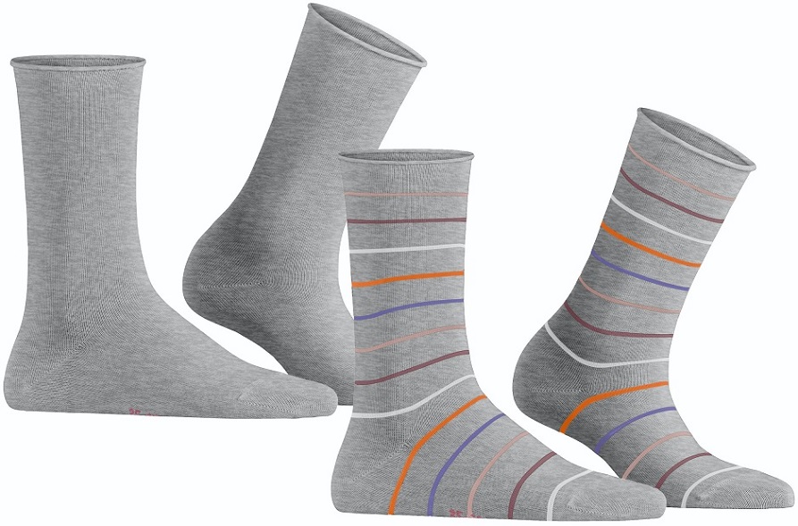 2-Pack Esprit Multi Stripe Ekologisk Bomull Dam