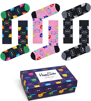 Happy Socks Mixed Cat Socks