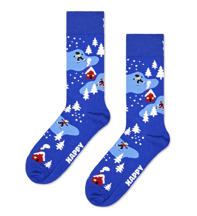 Happy Socks Blue Winter Sock