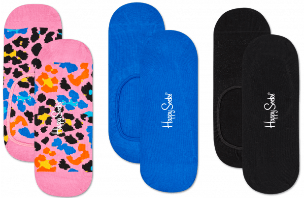 3-Pack Happy Socks - Multi Leo Liner Sock