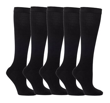 5-Pack  Sthlm Sock  Co. Stödstrumpor i Bambu svarta